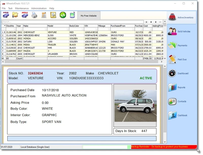 free DMS for used car dealer